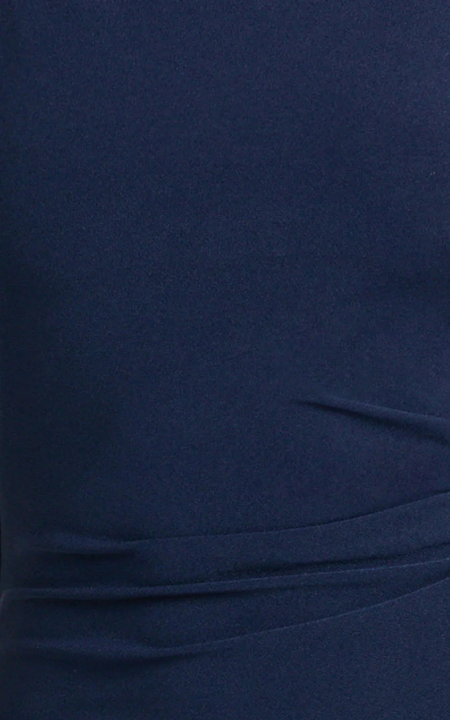 Audette Maxi Dress Boat Neck Ruched Fitted Dress in Navy