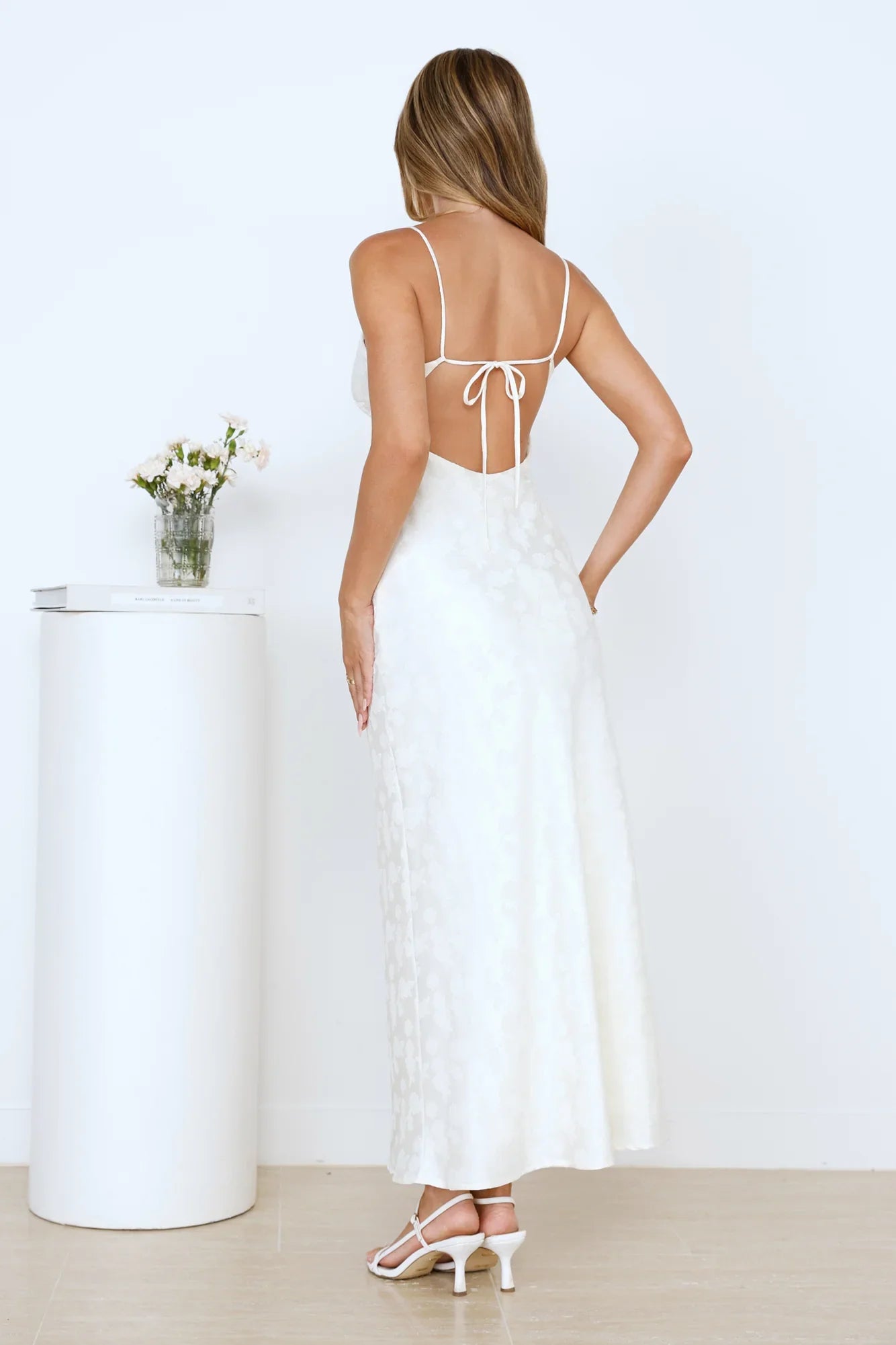 Floral Kiss Satin Maxi Dress
